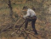 Camille Pissarro Pere Melon Sawing Wood,Pontoise (nn02) oil on canvas